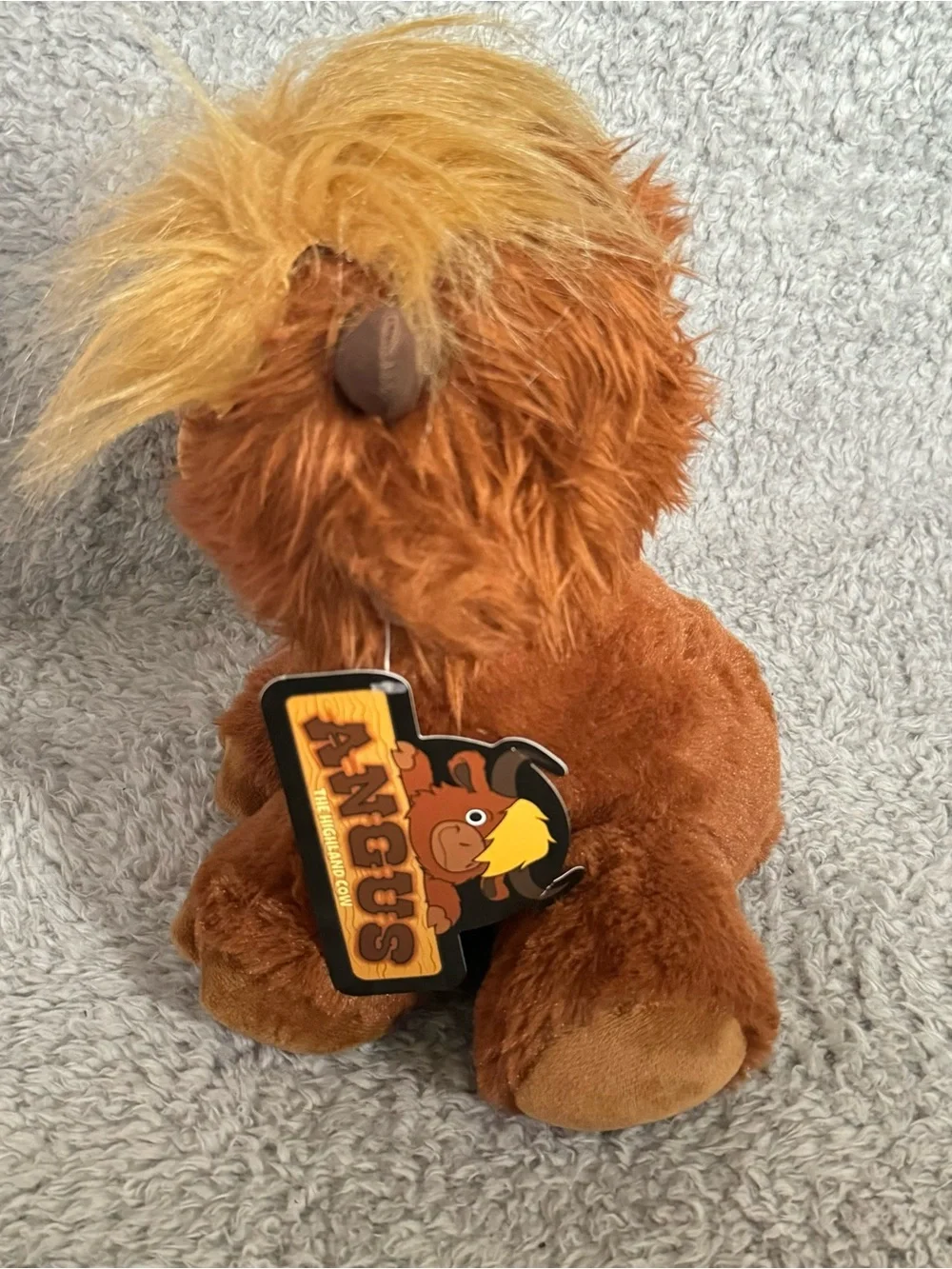 Toy Factory Angus Highland Cow Plush 9” Brown Stuffed Animal Soft Toy